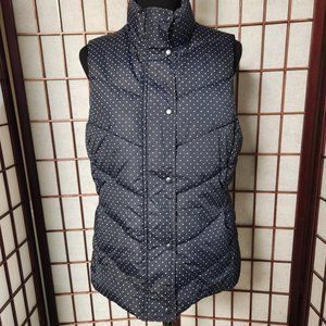Gap Navy/White Polka Dot Puffer Vest